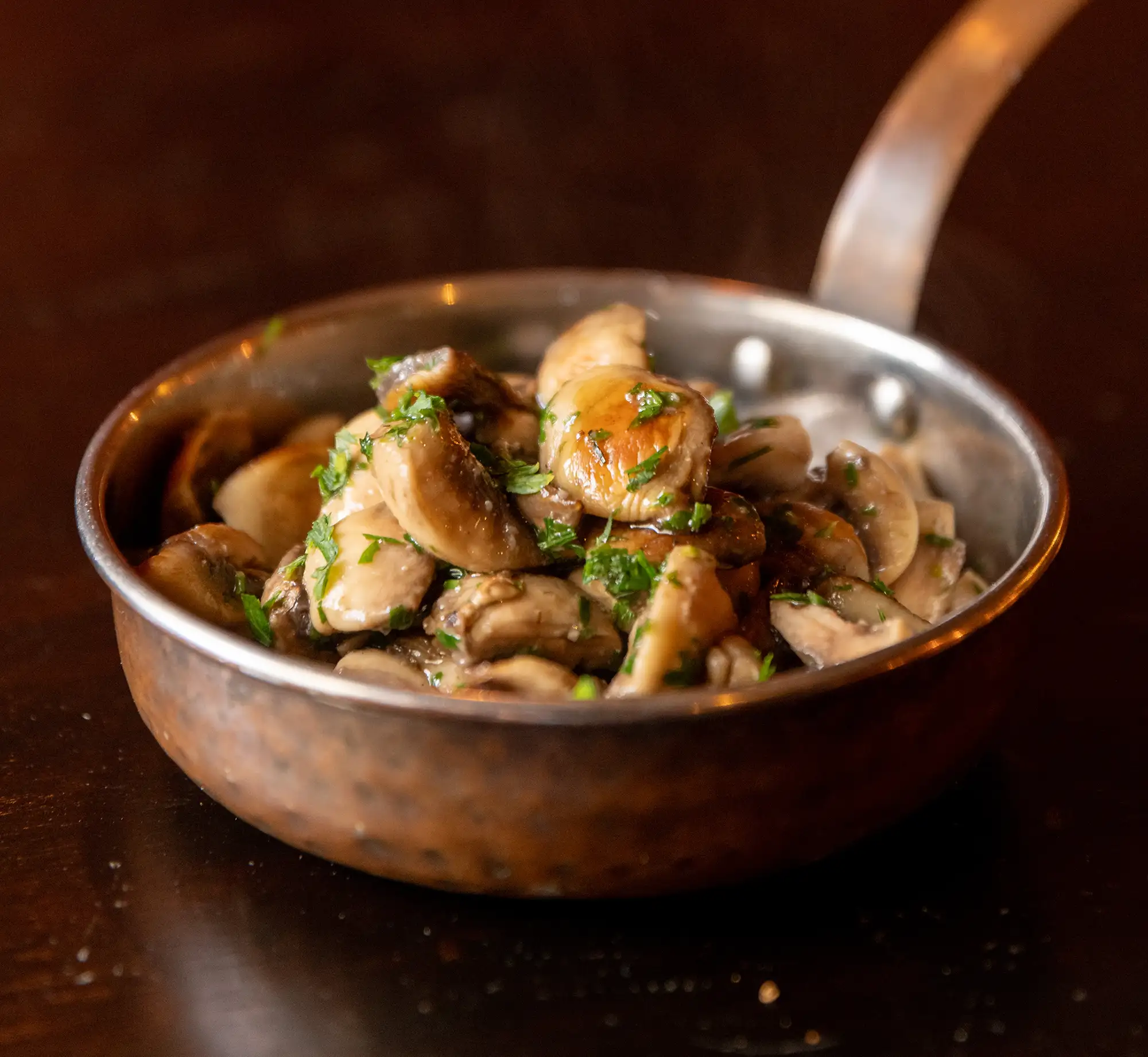 Cassolette de chamignons en persillade